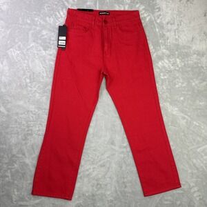 Momokrom Denim Jeans Womens Size 6 Red New
